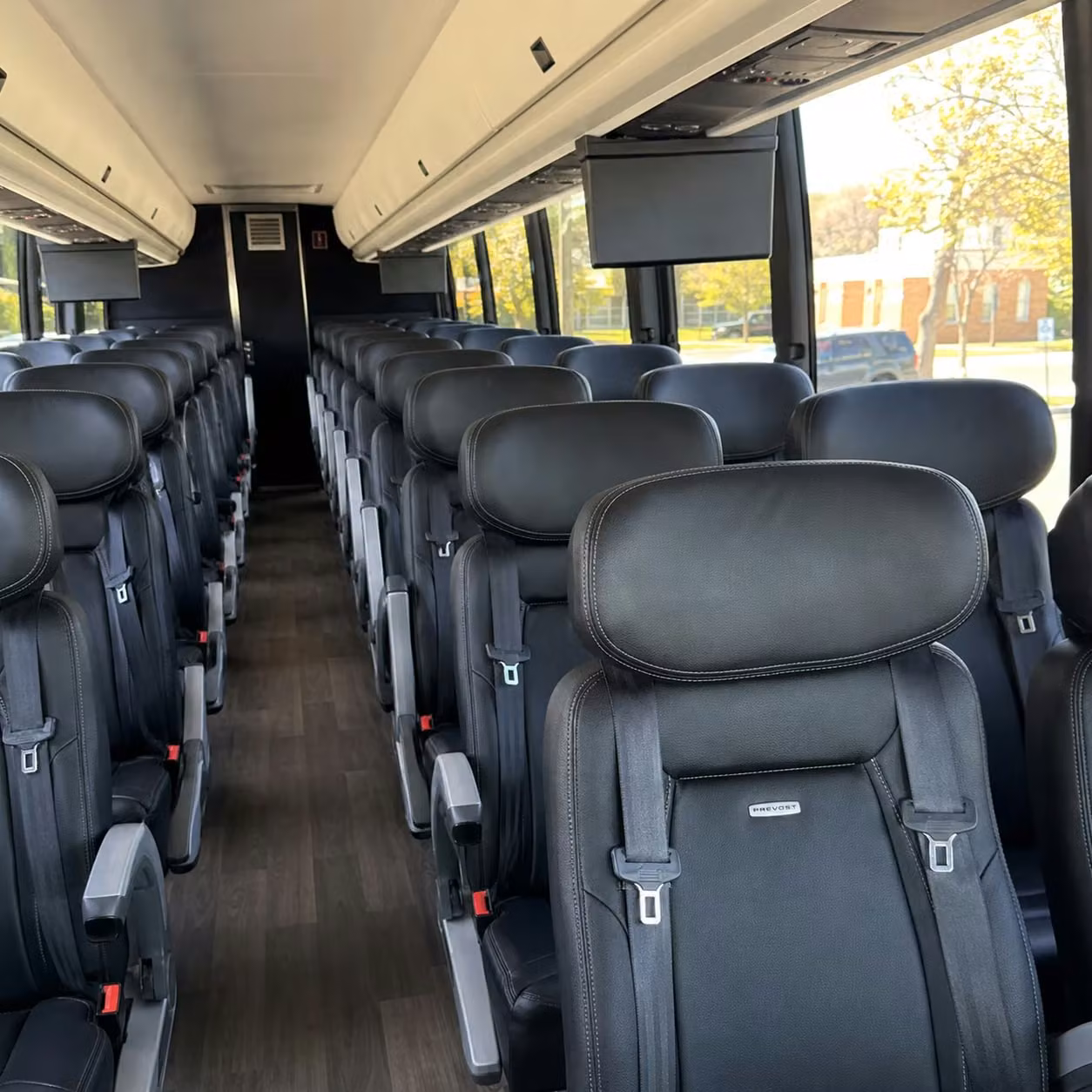56 passenger charter bus interior